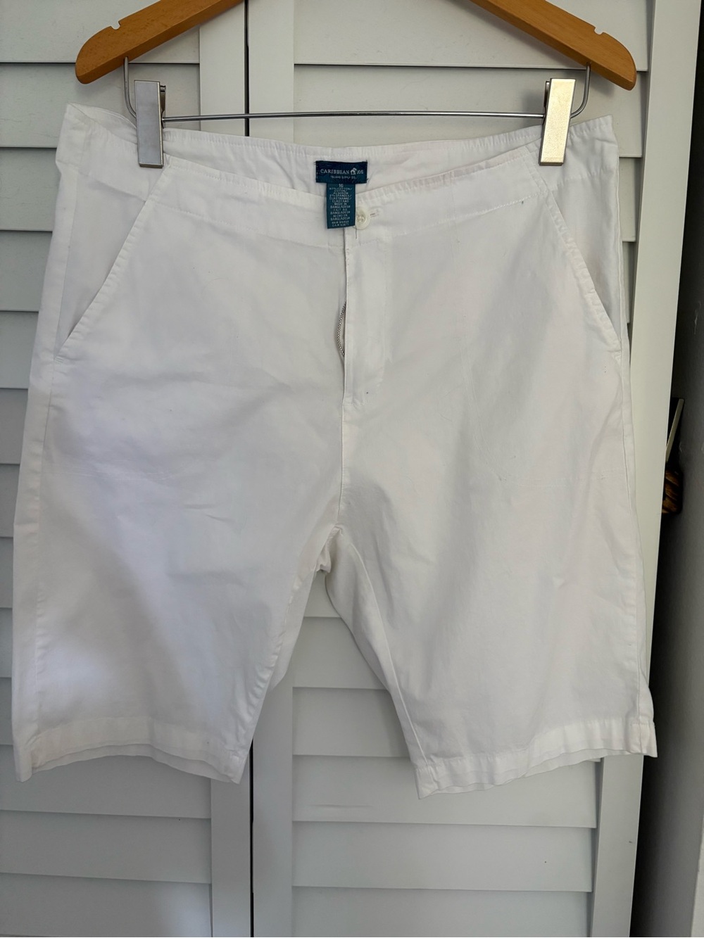 Men's White Cotton Chino Shorts